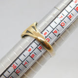 Sterling Silver Lined 9ct Yellow Gold Signet Ring Antique c1930 Size Q 1/2