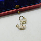 Sterling Silver Anchor Of Hope Mariners Charm Pendant Vintage c1970