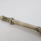 Victorian Sterling Silver Citrine Topped Propelling Pencil Antique c1880s