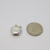 Sterling Silver Enamel Flower Cow Bell Charm Pendant Vintage c1970