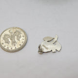 Sterling Silver & Enamel English Rose Charm Pendant Vintage c1970