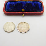 Sterling Silver Queen Victoria Six Pence Coin Charm Pendant Antique 1887