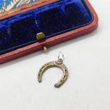 Sterling Silver Lucky Horseshoe Charm Pendant Vintage c1970