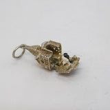 Sterling Silver Opening Church Charm Pendant Vintage c1970s