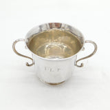18th Century Channel Islands Sterling Silver Porringer Antique c1730s 'IH'
