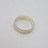 Sterling Silver "Vous Et Nul Autre" French Wedding Band Antique c1930 Size L