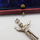 Sterling Silver Traffic Control Policeman Charm Pendant Vintage c1970