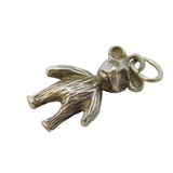 Sterling Silver Teddy Bear Charm Pendant Vintage c1970s