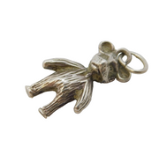 Sterling Silver Teddy Bear Charm Pendant Vintage c1970s