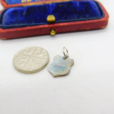 Sterling Silver and Enamel Ballater Travel Shield Charm Pendant Vintage c1970