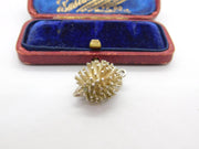 Sterling Silver Prickly Hedgehog Charm Pendant Vintage c1970