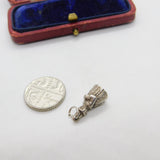 Sterling Silver Welsh Lady Charm Pendant Vintage c1970
