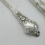 George Adams Victorian Sterling Silver 'Canova' Pattern Christening Set Antique
