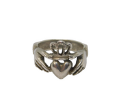 Sterling Silver Claddagh Studio Dress Ring Vintage c1970 Size M