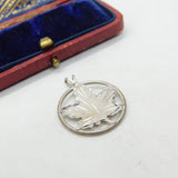 Sterling Silver Canada Canadian Maple Leaf Pendant Vintage c1970
