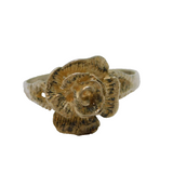 Sterling Silver Rose Flower Dress Ring Vintage c1970 Size P 1/2