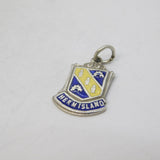 Sterling Silver Herm Island Enamel Charm Pendant Vintage c1970