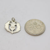 Sterling Silver Enamel Scottish Thistle Charm Pendant Vintage c1970