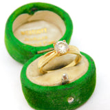 Gold Plated & Spinel Set Solitaire Dress Ring Vintage c2000