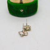 9ct White Gold Teddy Bear Stud Earrings Vintage c1980