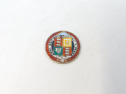 Queen Victoria Sterling Silver Gilt & Enamel Sixpence Coin Keepsake Antique
