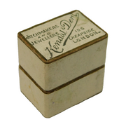 Art Deco Card Small Ring Box 'Kendal & Dent' Antique c1920s