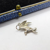 Sterling Silver Flying Bird of Prey Charm Pendant Vintage c1970