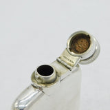 Art Deco Sterling Silver 2oz Hipflask Antique 1932 London