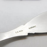 Norwegian Silver Plated Souvenir Map Spoon Antique c1920 Art Deco