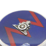 Sterling Silver & Enamel Royal Artillery Makeup Compact Antique 1931 Birmingham