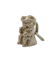 Sterling Silver Toby Jug Charm Pendant Vintage c1970
