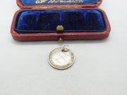Sterling Silver King George V Good Luck Threepence Charm Pendant Antique 1933