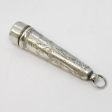 Sterling Silver Floral Pattern Cheroot Holder Case Antique 1913 Birmingham Deco
