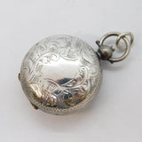 Sterling Silver Floral Pattern Sovereign Holder Case Antique 1912 Birmingham