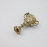 Sterling Silver Patterned Trophy Cup Charm Pendant Vintage c1970