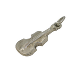 Sterling Silver Violin Musical Charm Pendant Vintage c1970