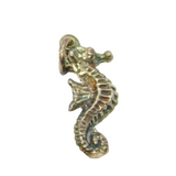 Sterling Silver Textured Seahorse Charm Pendant Vintage c1970s