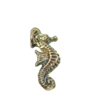 Sterling Silver Textured Seahorse Charm Pendant Vintage c1970s