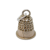 Sterling Silver Sewing Thimble Charm Pendant Vintage c1970s