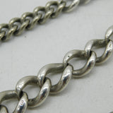 Art Deco Chunky Sterling Silver Graduating Curb Link Watch Chain Antique