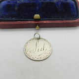 Edwardian Sterling Silver 'Sid' Christening Name Token Sixpence Coin Charm c1905