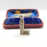 Sterling Silver Big Ben Charm Pendant Vintage c1970