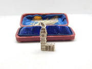 Sterling Silver Big Ben Charm Pendant Vintage c1970