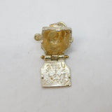 Sterling Silver Opening Telephone With Message Charm Pendant Vintage c1970