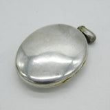 Victorian Sterling Silver Large Monogram Sweetheart Locket Pendant Antique