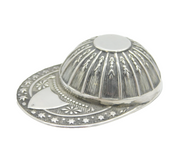 Sterling Silver Novelty Jockey Cap Tea Caddy Spoon Vintage 1967 Sheffield
