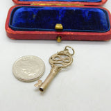 Sterling Silver 18th Birthday Commemoration Key Charm Pendant Vintage c1970
