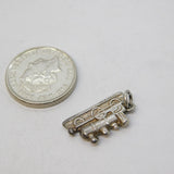 Sterling Silver Steam Train Charm Pendant Vintage c1970