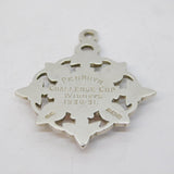 Sterling Silver Gold Fronted Football Soccer Fob Medal Antique 1930 Birmingham