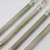Sterling Silver Set of Engine Turned Propelling Bridge Pencils Vintage c1970s